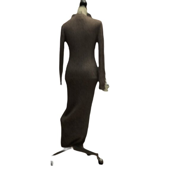 Ronny Kobo Vianne Knit Long Sleeve V-Neck Button Front Midi sweater dress size M - Picture 5 of 5